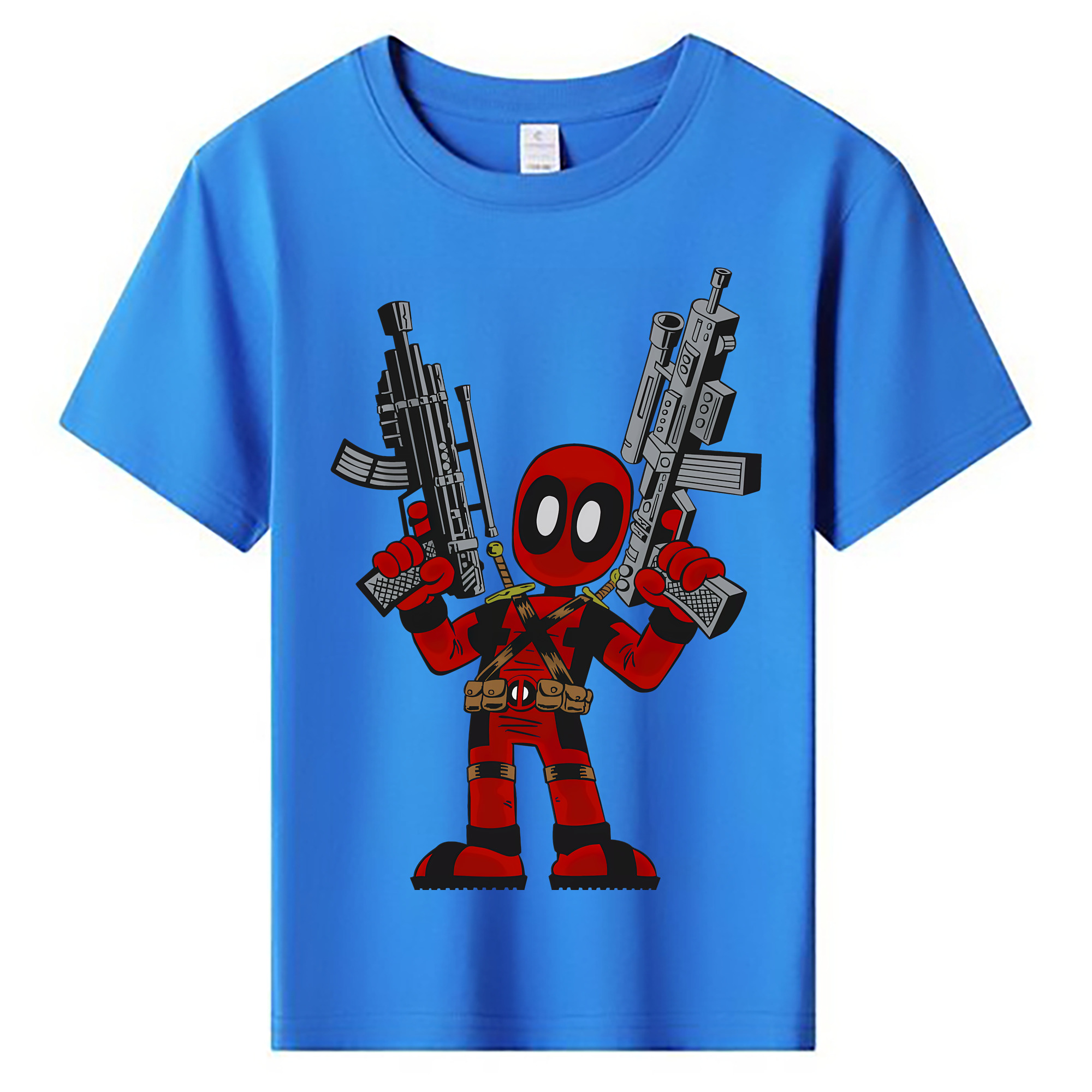 （画像用） Deadpool デッドプール 綿100％キッズTシャツ（フロントプリント）